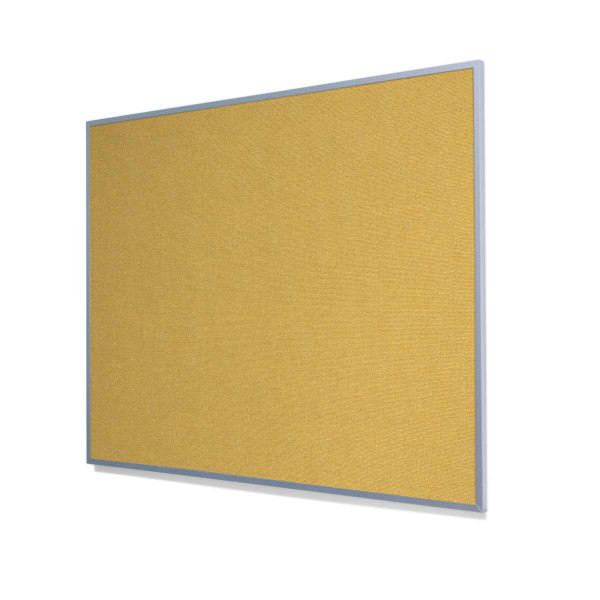 Guilford of Maine FR701 Yellow Cork Board with Narrow Light Aluminum Frame